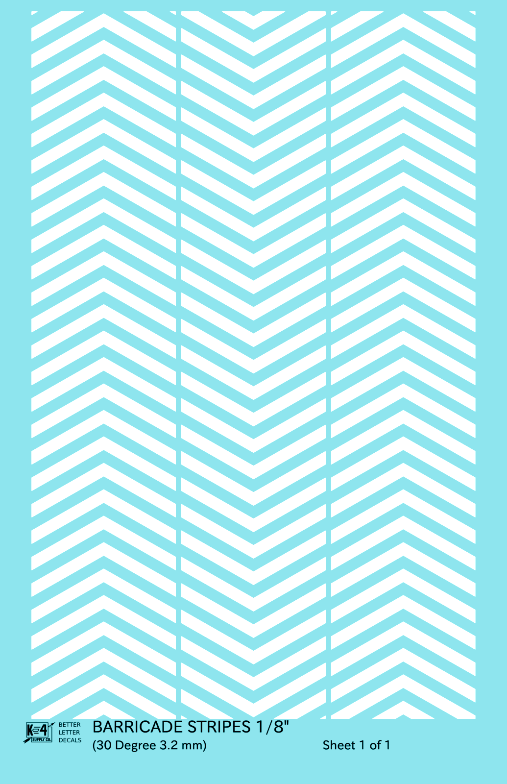 30 Degree Diagonal Barricade Stripes