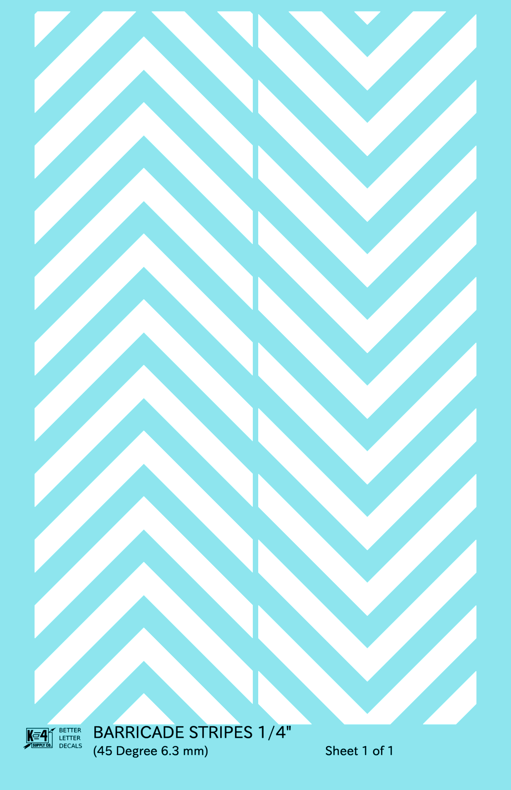 45 Degree Diagonal Barricade Stripes