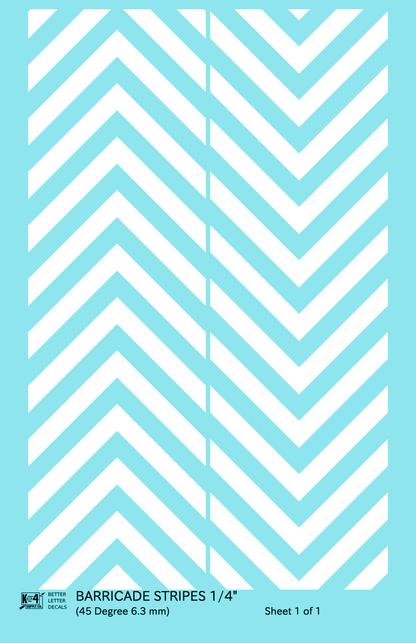 45 Degree Diagonal Barricade Stripes