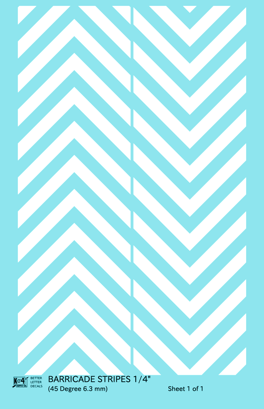 45 Degree Diagonal Barricade Stripes