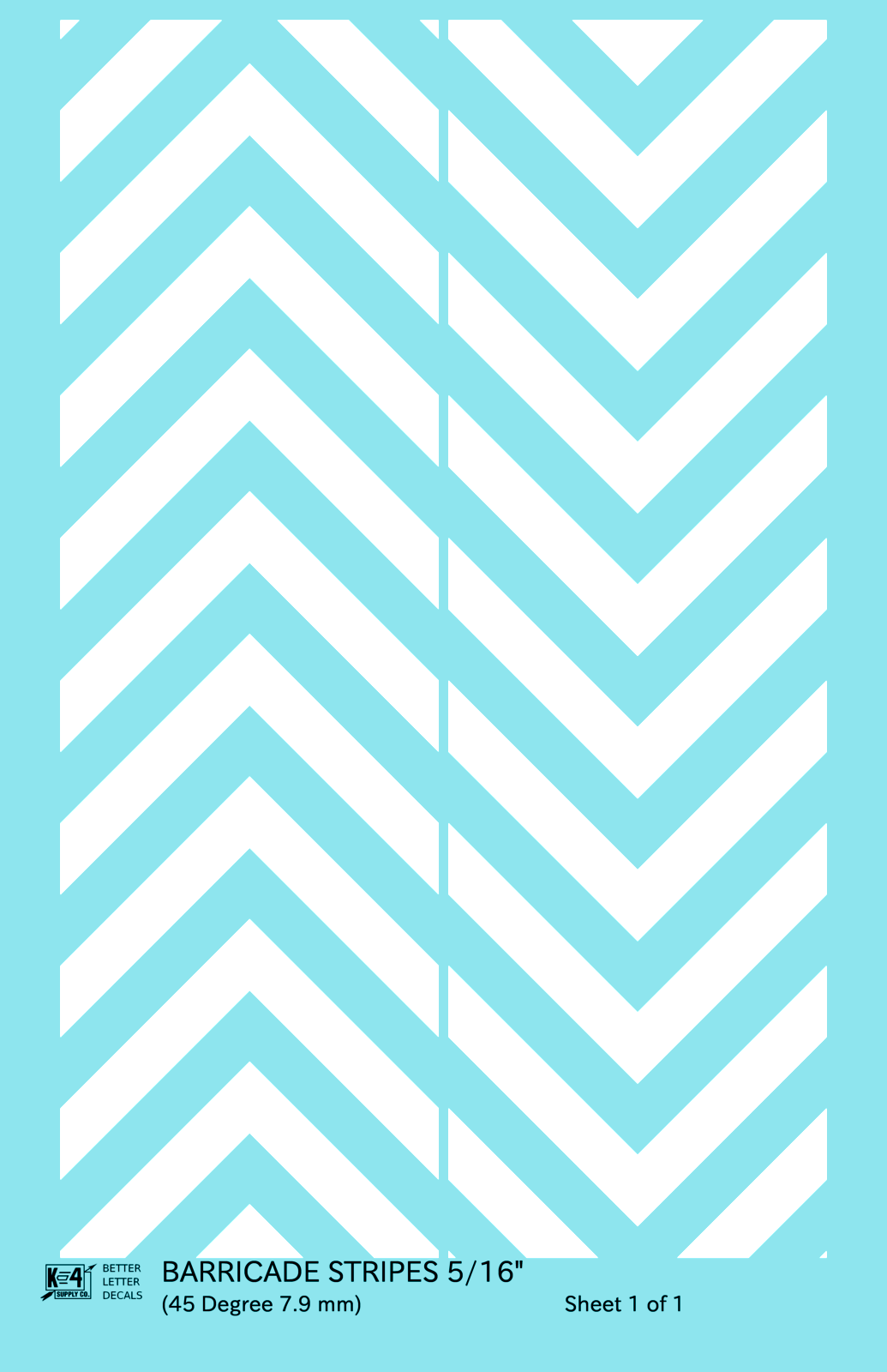 45 Degree Diagonal Barricade Stripes