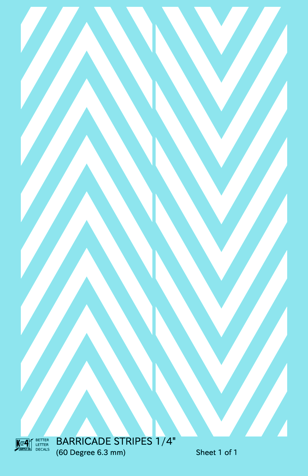60 Degree Diagonal Barricade Stripes