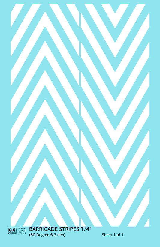 60 Degree Diagonal Barricade Stripes