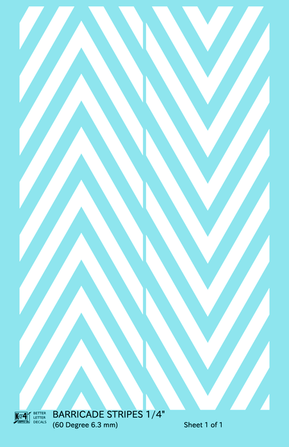 60 Degree Diagonal Barricade Stripes