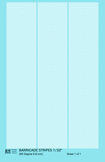 60 Degree Diagonal Barricade Stripes