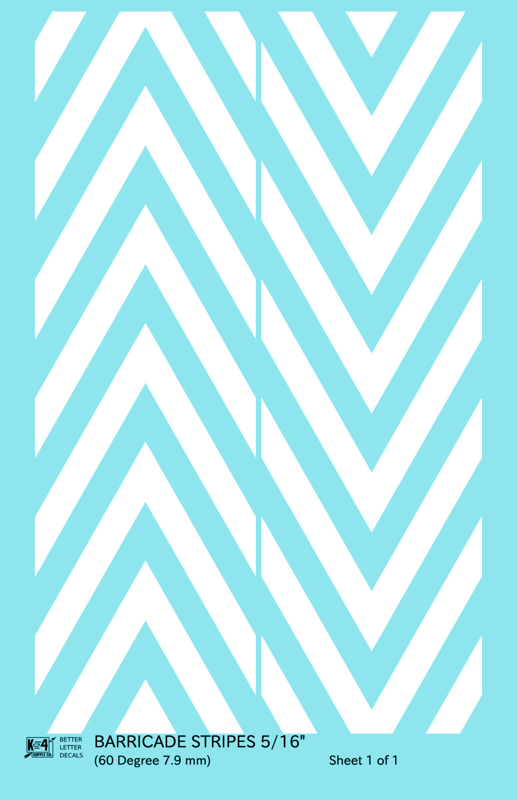 60 Degree Diagonal Barricade Stripes