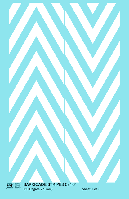 60 Degree Diagonal Barricade Stripes