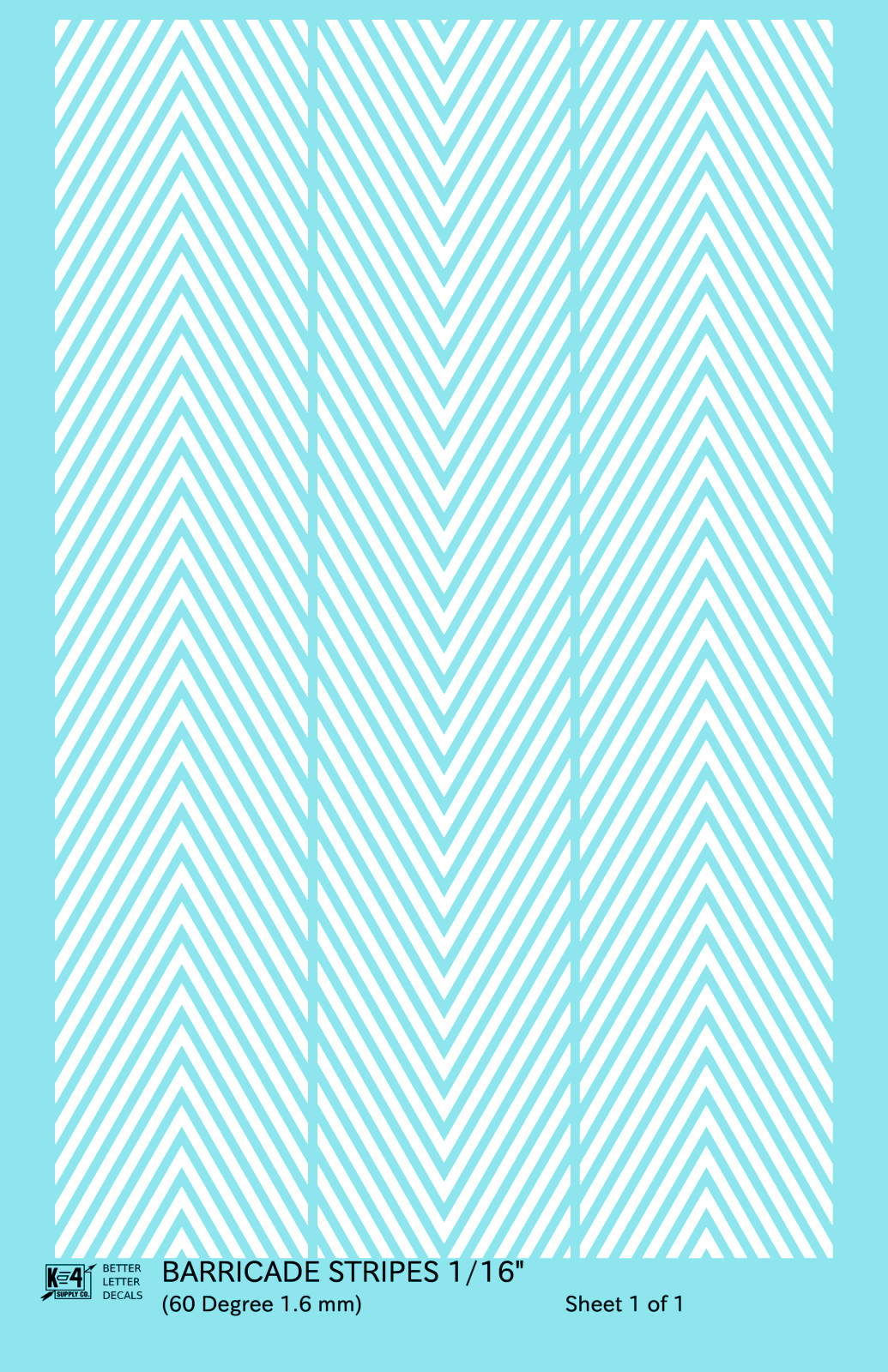 60 Degree Diagonal Barricade Stripes