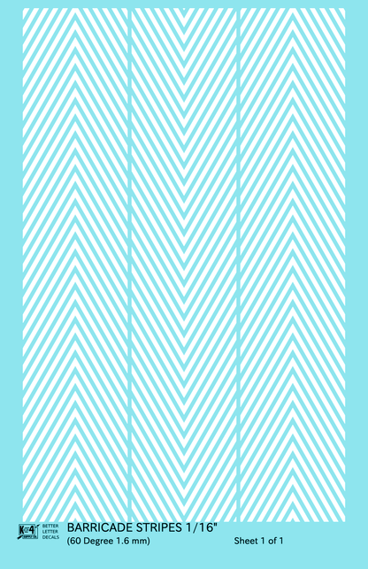 60 Degree Diagonal Barricade Stripes