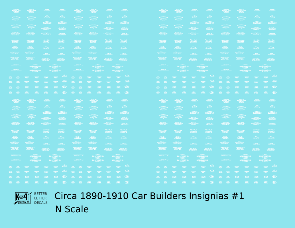 1900 Era Various Car Builder Insignias