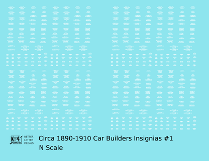 1900 Era Various Car Builder Insignias