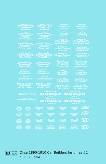 1900 Era Various Car Builder Insignias