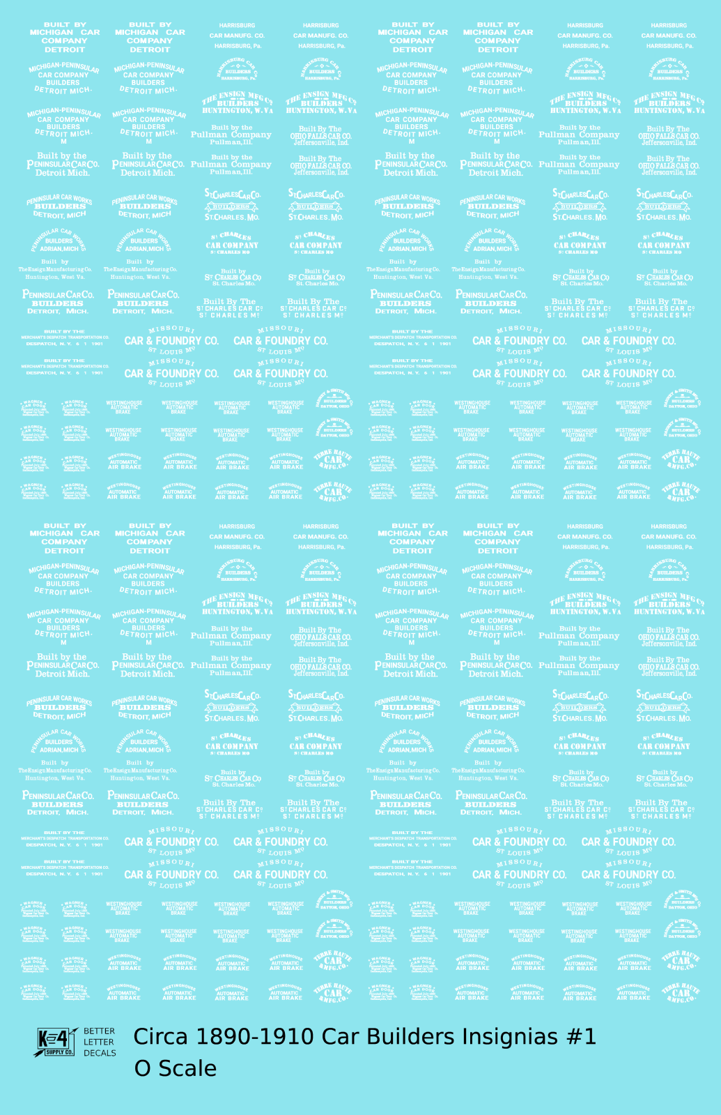 1900 Era Various Car Builder Insignias