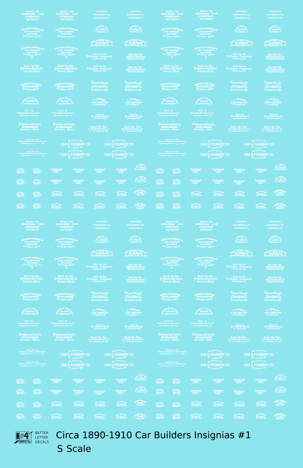 1900 Era Various Car Builder Insignias