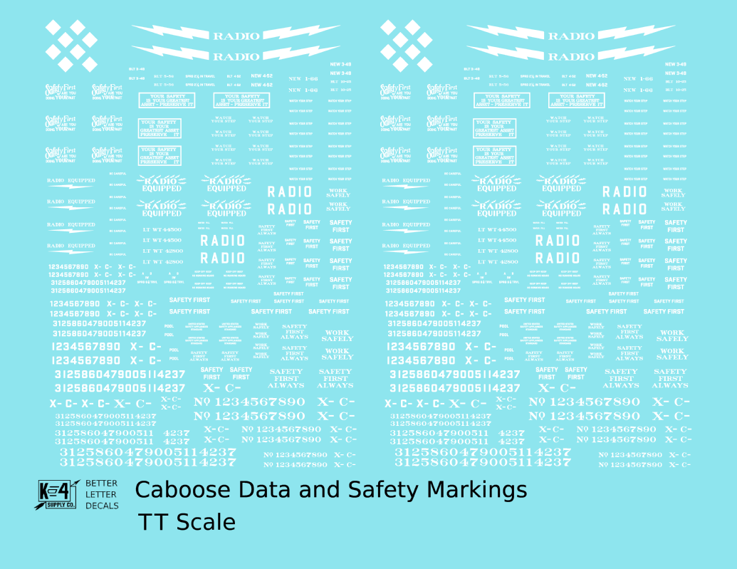 Caboose Data and Markings