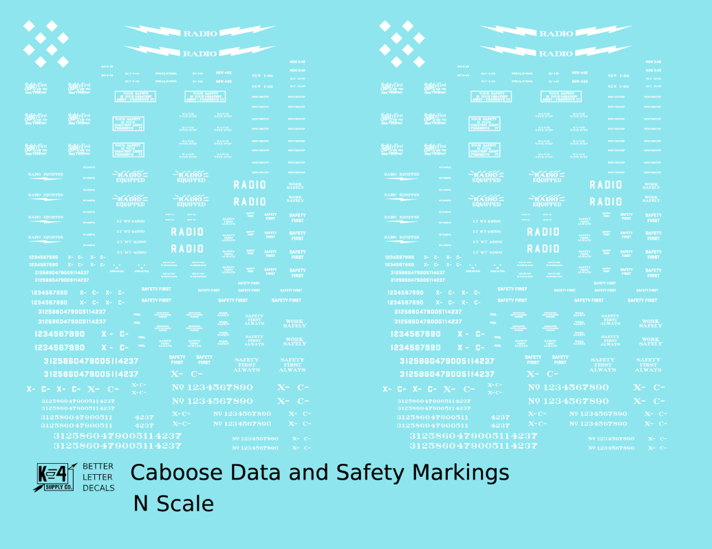 Caboose Data and Markings