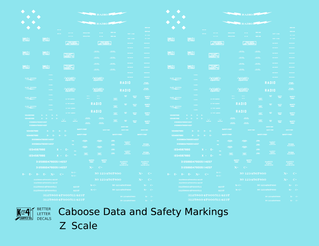 Caboose Data and Markings