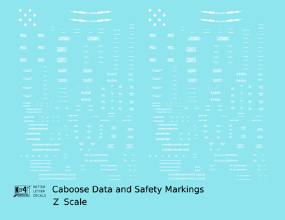 Caboose Data and Markings