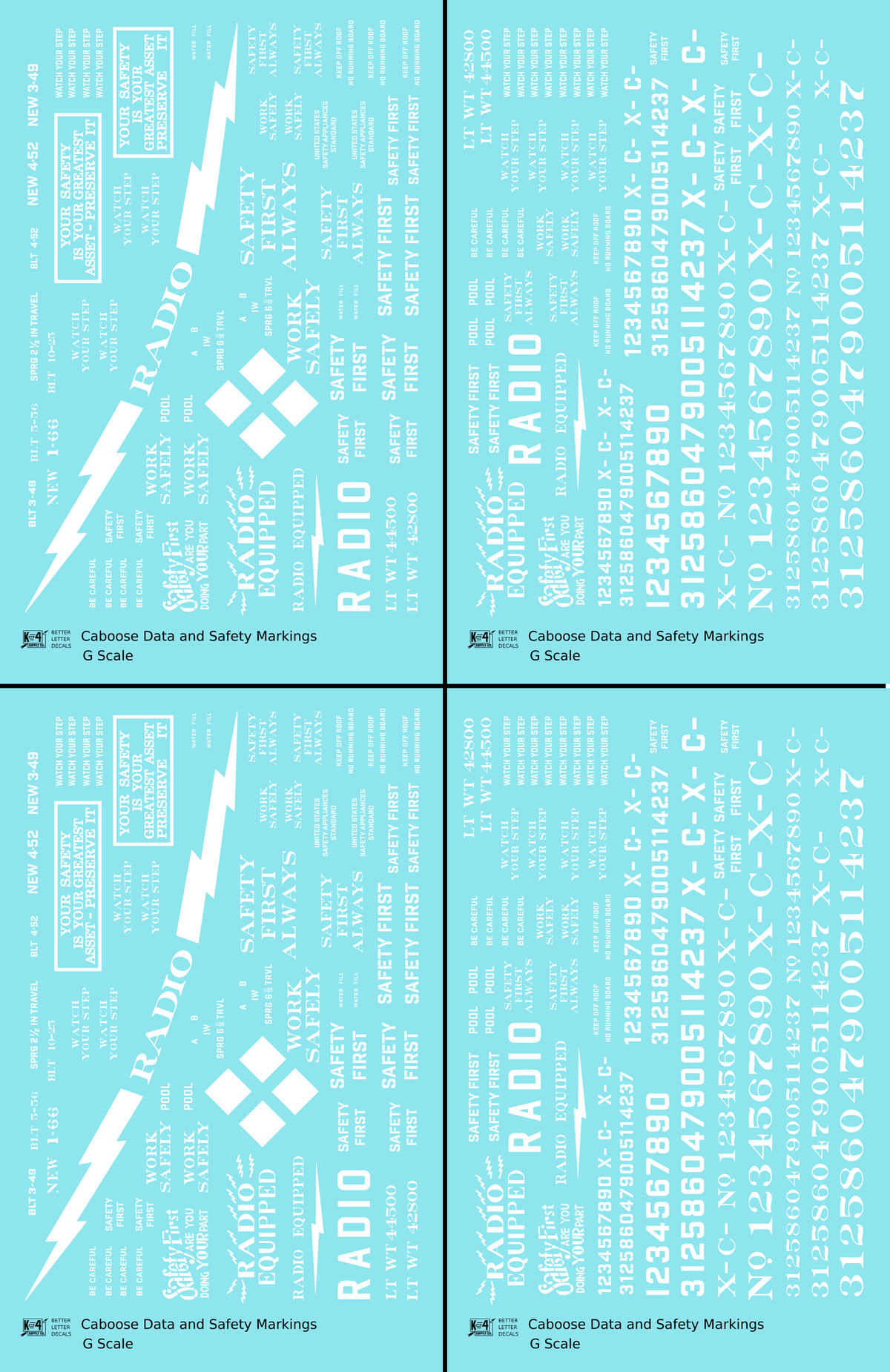 Caboose Data and Markings