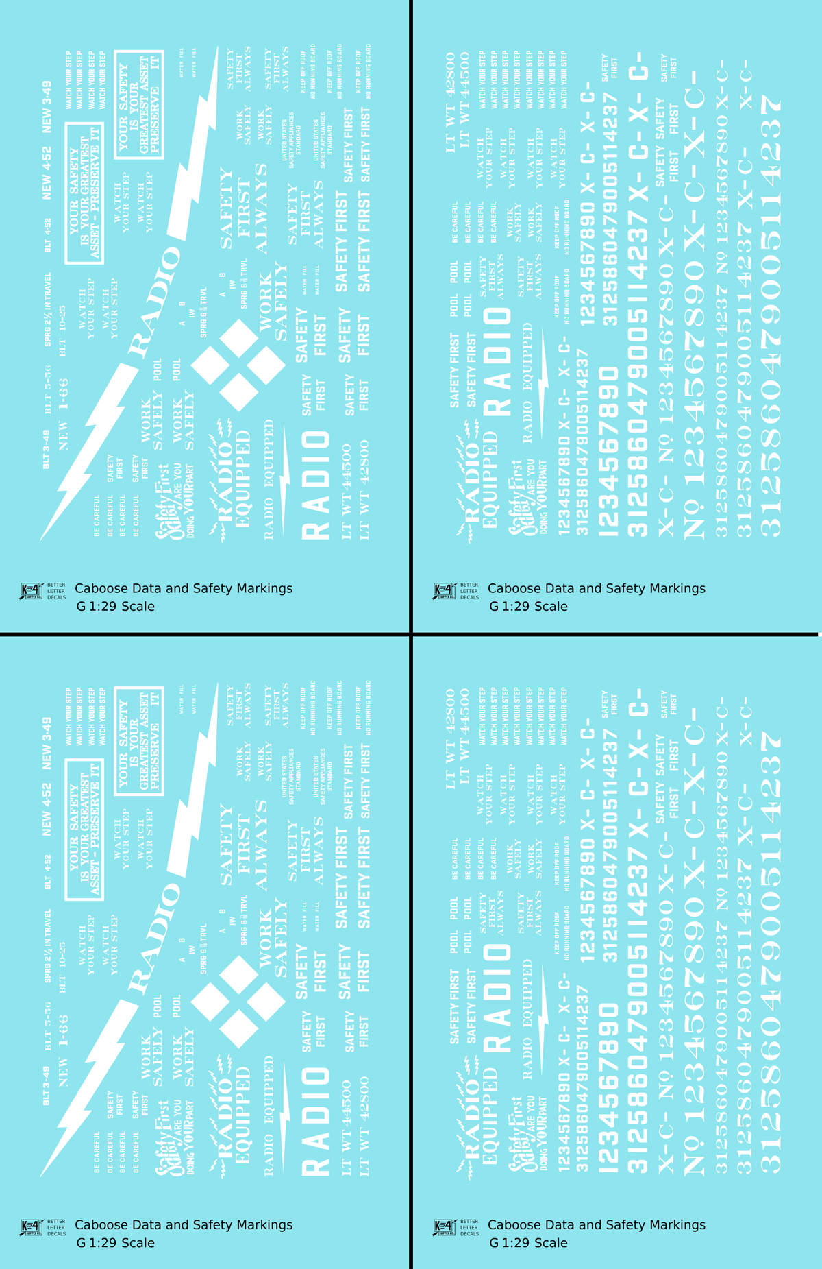 Caboose Data and Markings