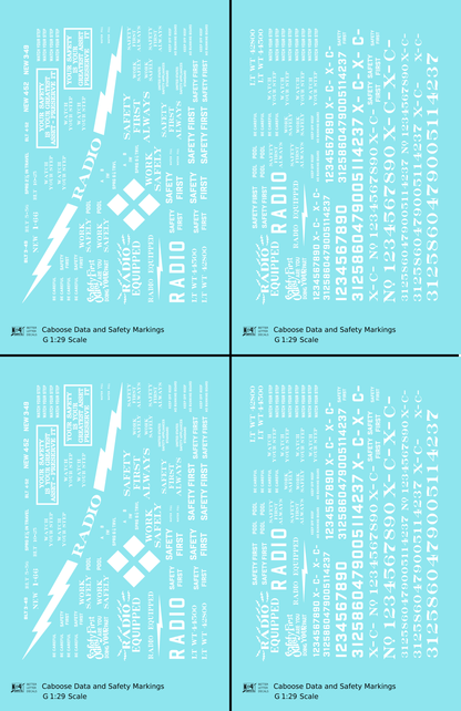 Caboose Data and Markings