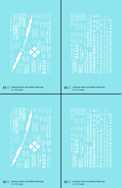 Caboose Data and Markings