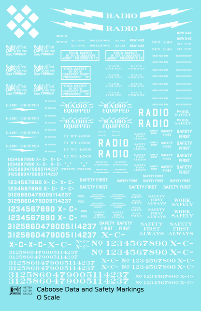 Caboose Data and Markings