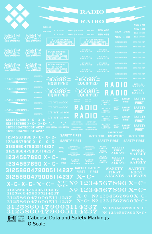Caboose Data and Markings