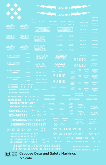 Caboose Data and Markings