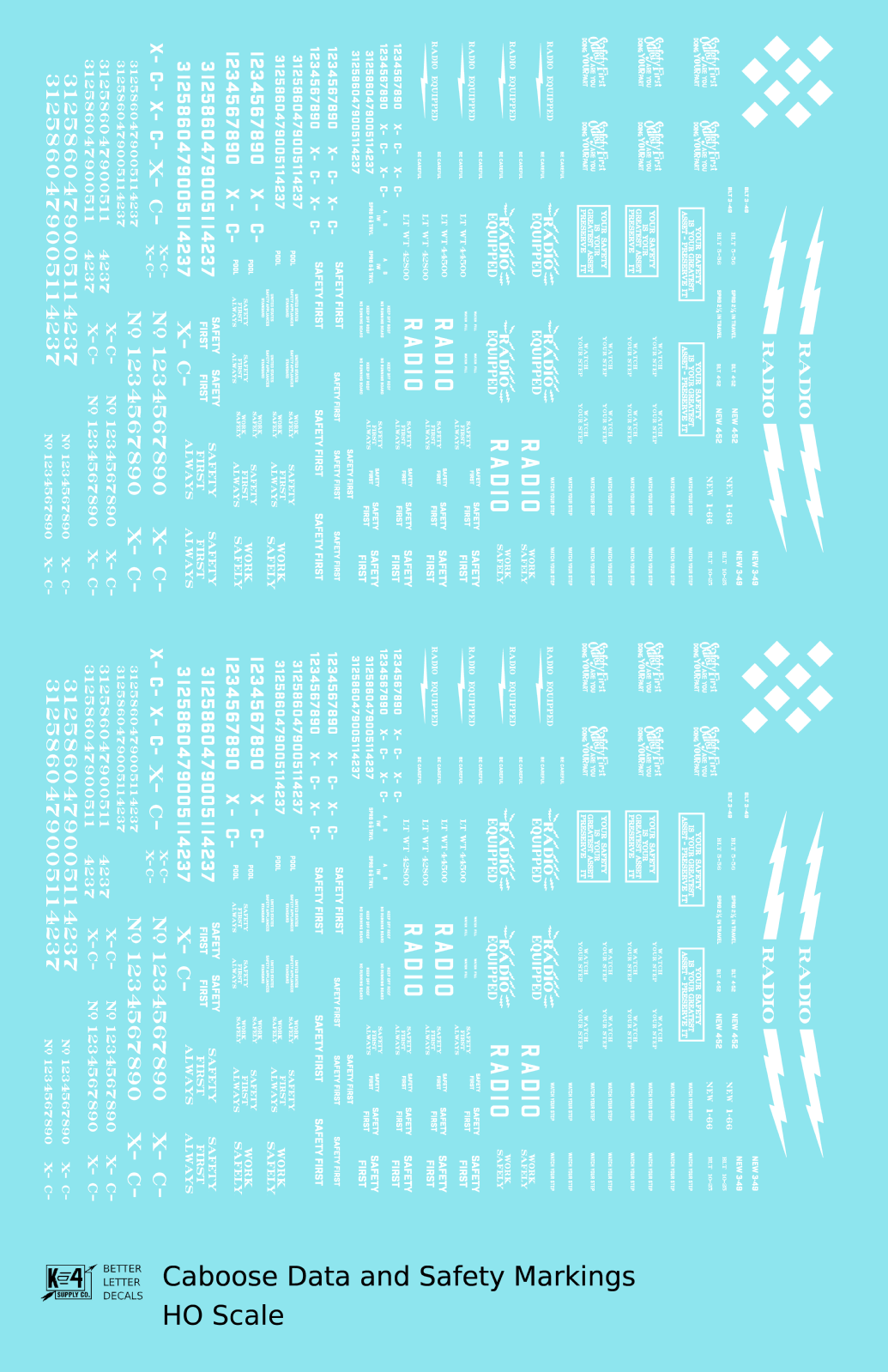 Caboose Data and Markings