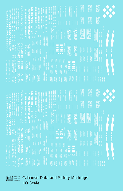 Caboose Data and Markings