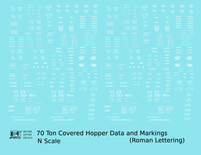 Data Only 70 Ton Covered Hopper Railroad Roman