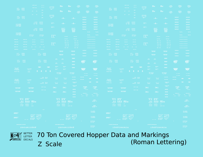 Data Only 70 Ton Covered Hopper Railroad Roman