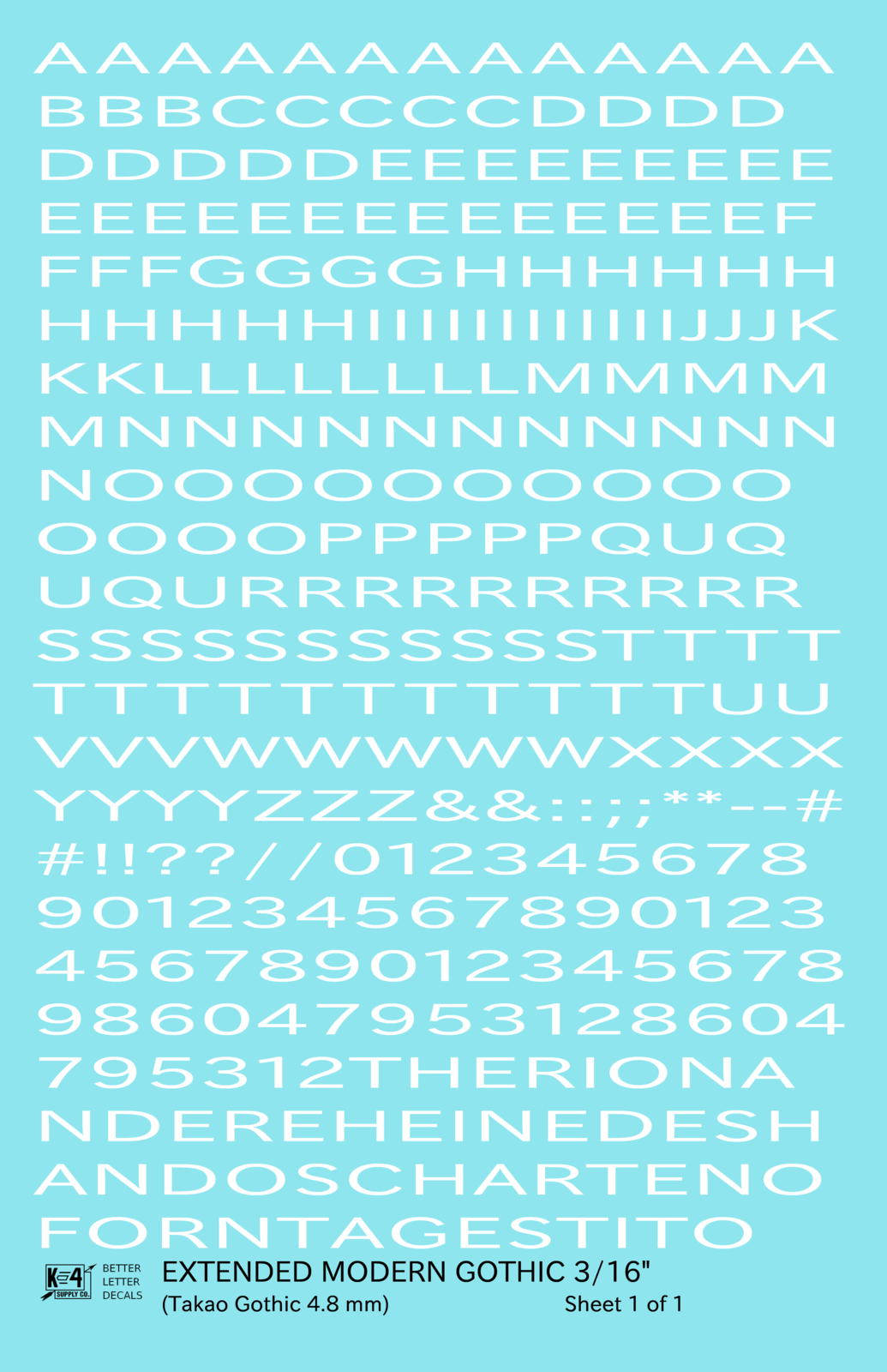 Extended Modern Gothic Letter Number Alphabet