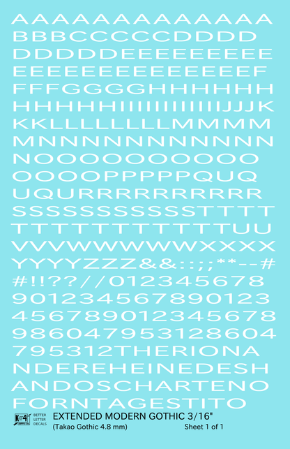 Extended Modern Gothic Letter Number Alphabet