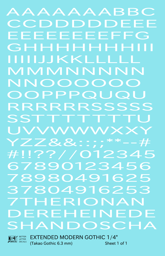 Extended Modern Gothic Letter Number Alphabet