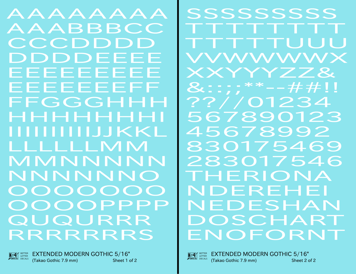 Extended Modern Gothic Letter Number Alphabet