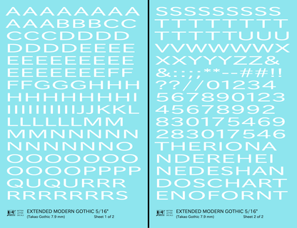 Extended Modern Gothic Letter Number Alphabet