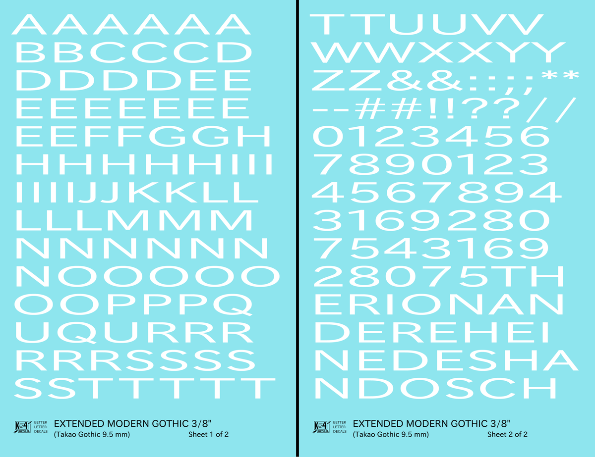 Extended Modern Gothic Letter Number Alphabet