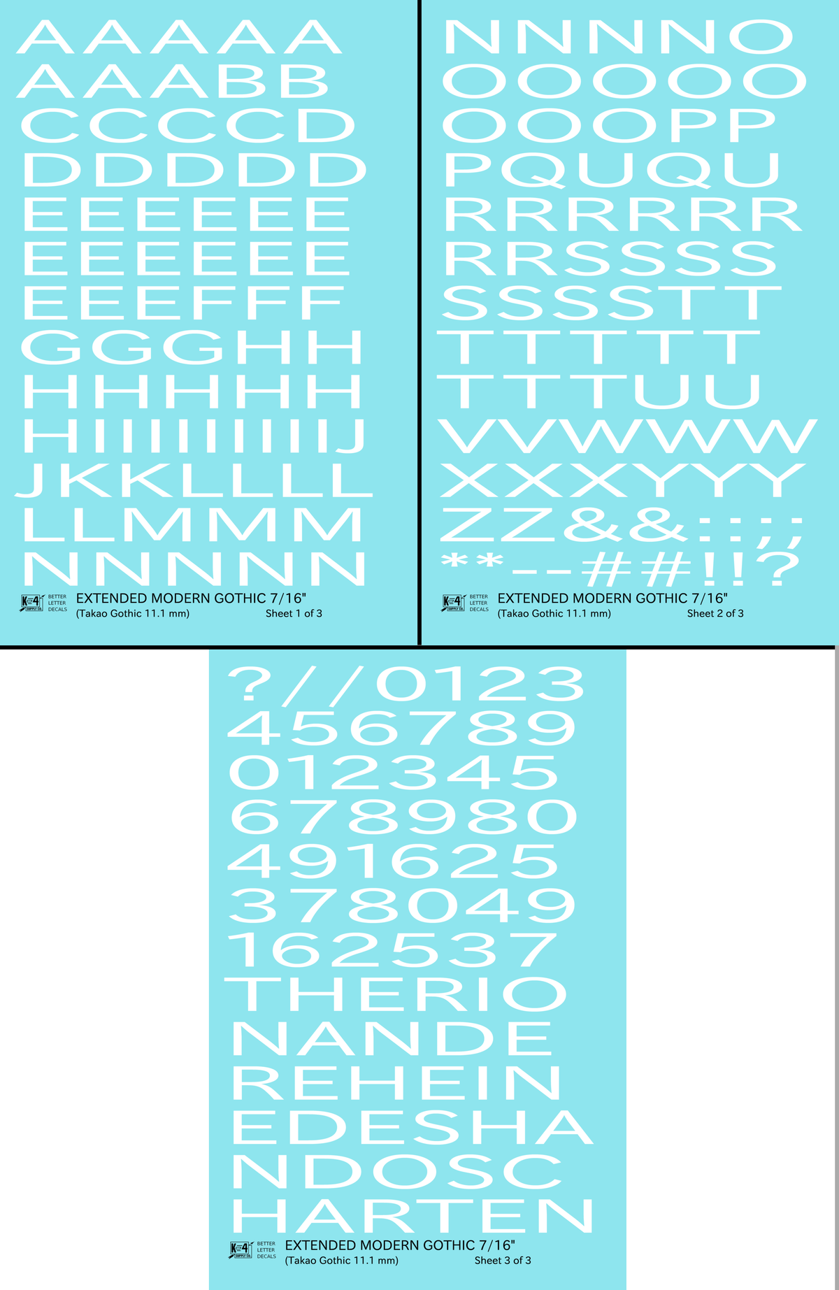 Extended Modern Gothic Letter Number Alphabet