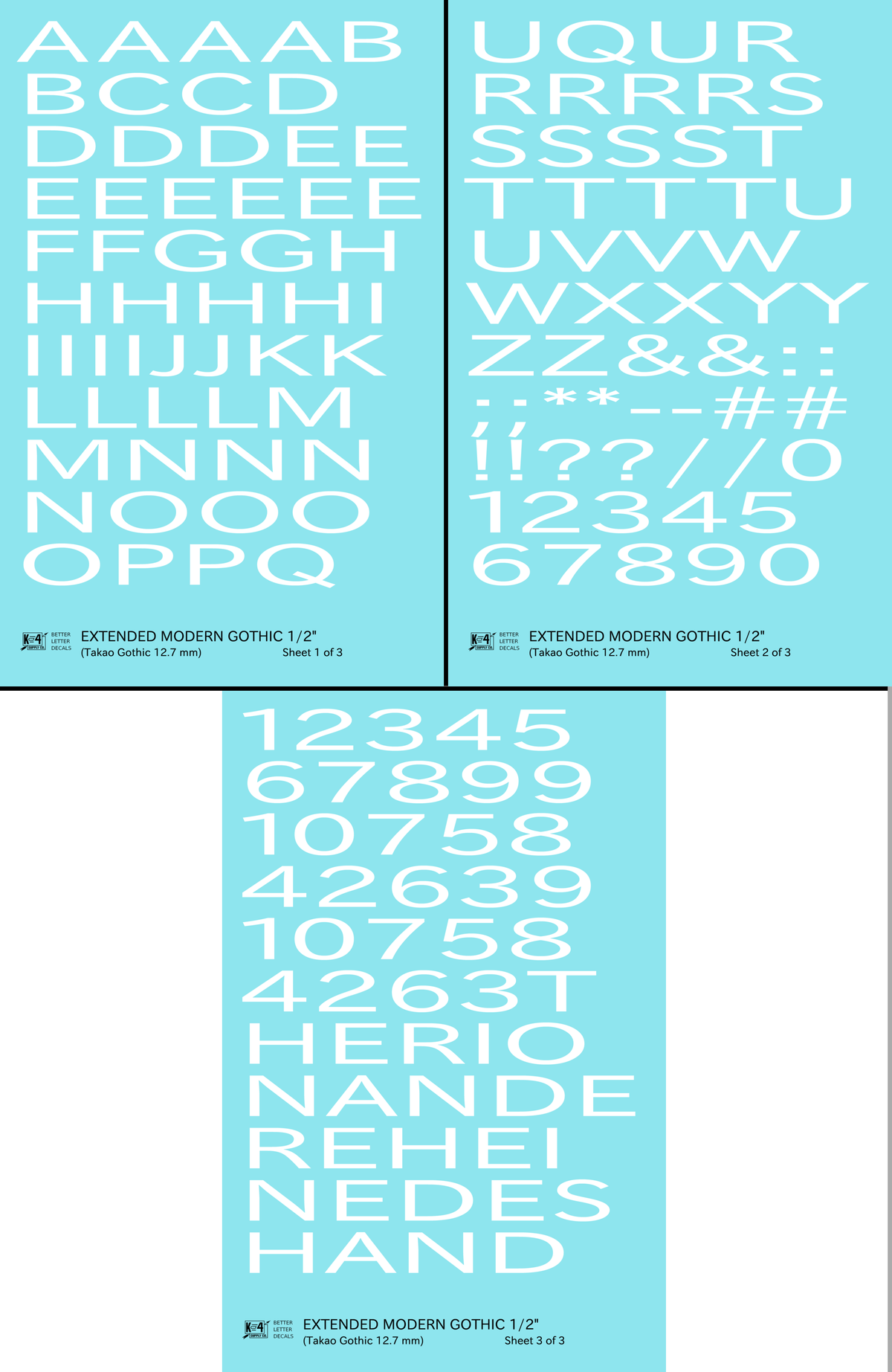 Extended Modern Gothic Letter Number Alphabet