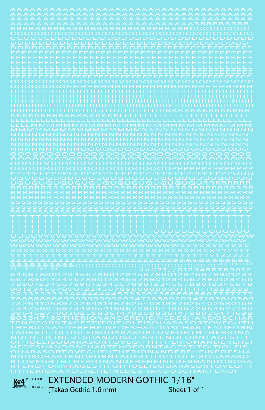 Extended Modern Gothic Letter Number Alphabet