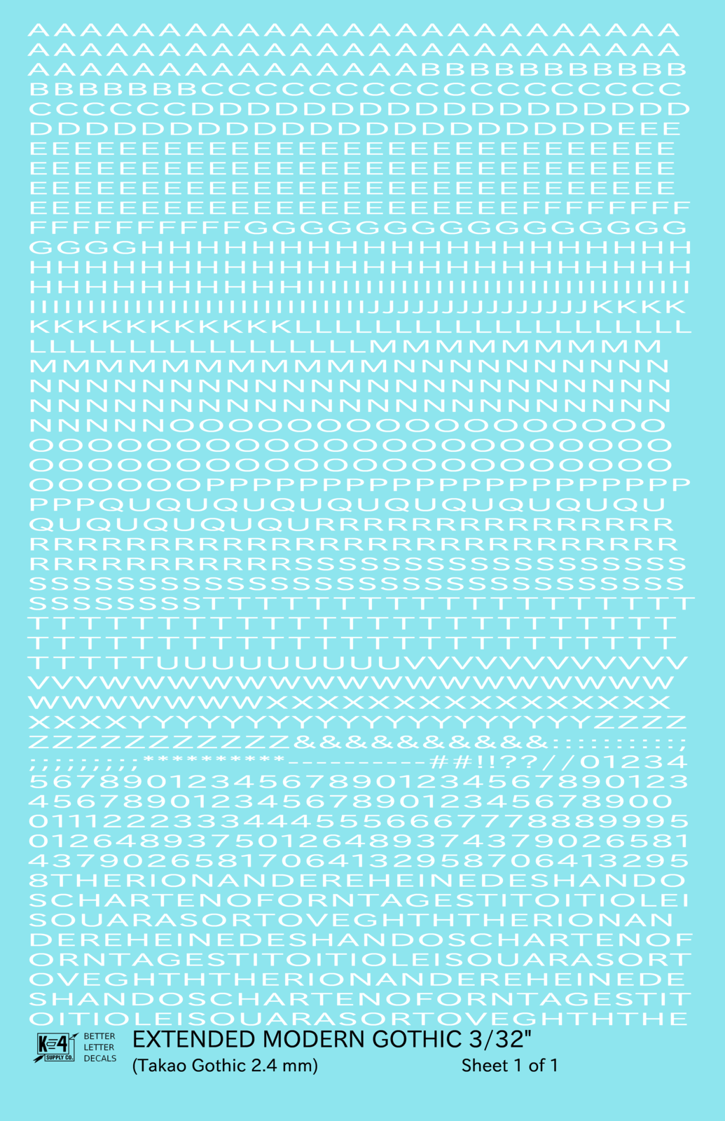 Extended Modern Gothic Letter Number Alphabet