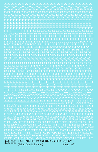 Extended Modern Gothic Letter Number Alphabet