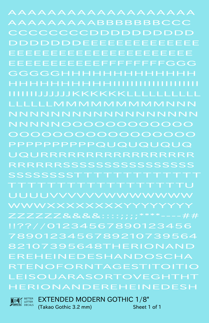 Extended Modern Gothic Letter Number Alphabet