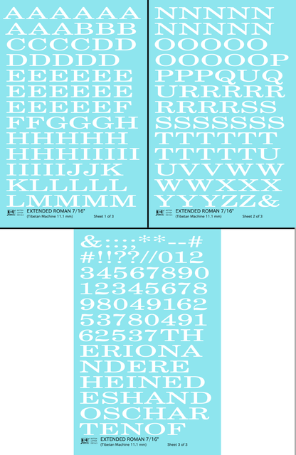Extended Roman Letter Number Alphabet
