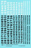 Freight Car Gothic Numbers  White 9, 7 and 4 Inch Renumber