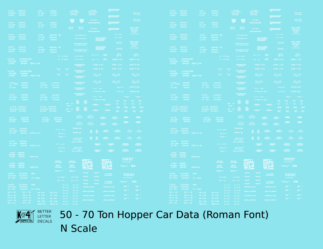 Dimensional and Weight Data 50 To 70 Ton Hopper Car Railroad Roman