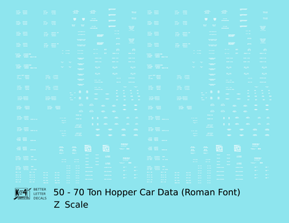 Dimensional and Weight Data 50 To 70 Ton Hopper Car Railroad Roman