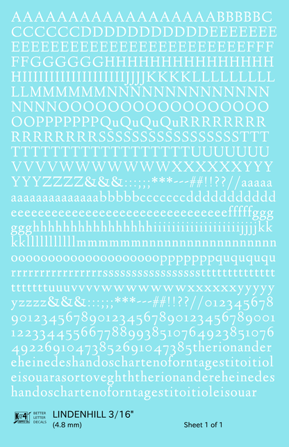 Lindenhill Letter Number Alphabet